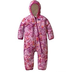 Patagonia Pink and White Baby Snowsuit
